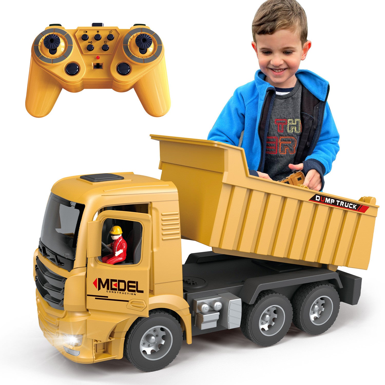 Basculanta Super Realista Cu Telecomanda Pentru Copii KidProtect PowerHaul Remote Basculanta Super Realista Cu Telecomanda Pentru Copii KidProtect PowerHaul Remote